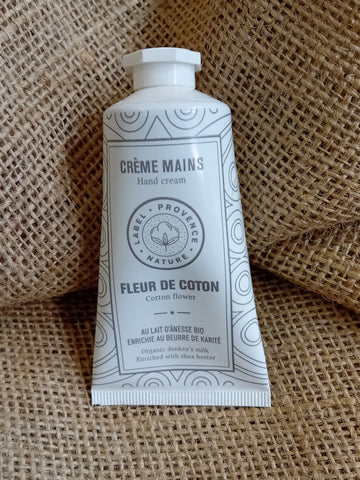 Crème mains au lait d'ânesse Bio et Fleur de Coton