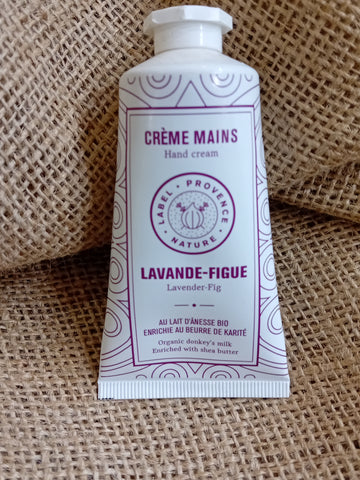 Crème mains au lait d'ânesse Bio et Lavande-figue