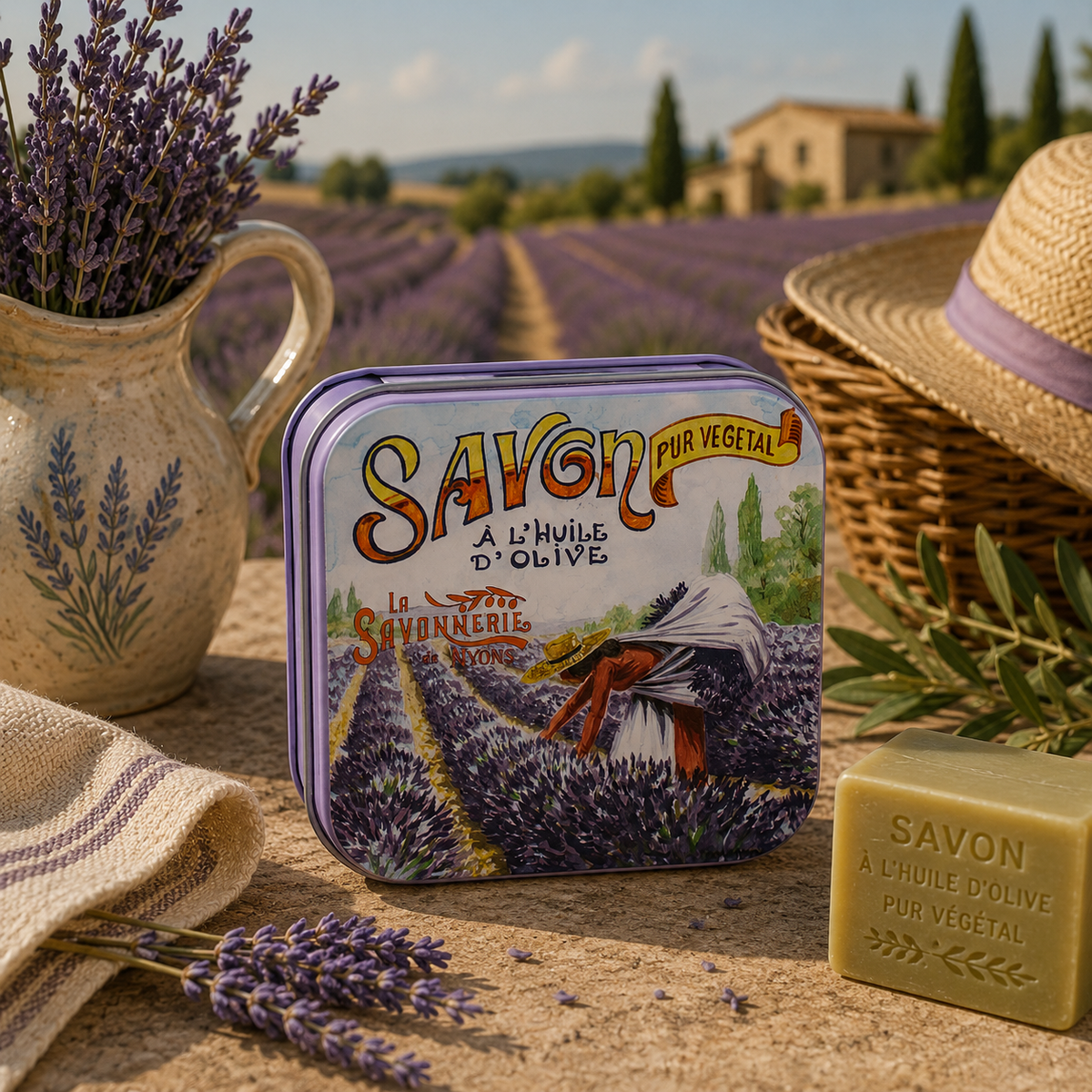 Boîte Métal La Cueillette de La Lavande & Savon