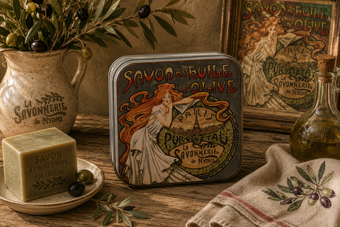 Boite Métal Mucha & Savon 100g