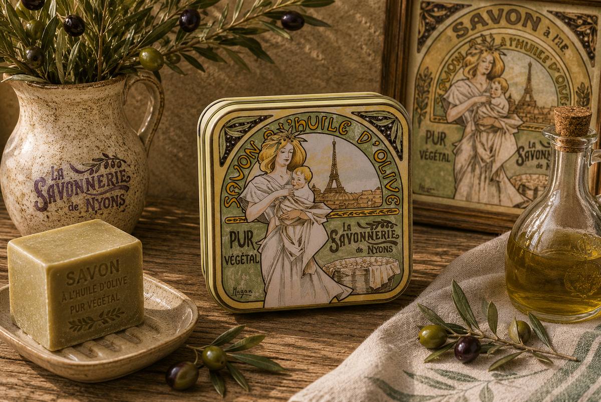 Boite Métal Art Nouveau Mucha & Savon 100g