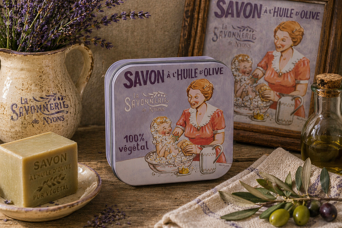 Boite Métal Bébé Et Maman & Savon 100g