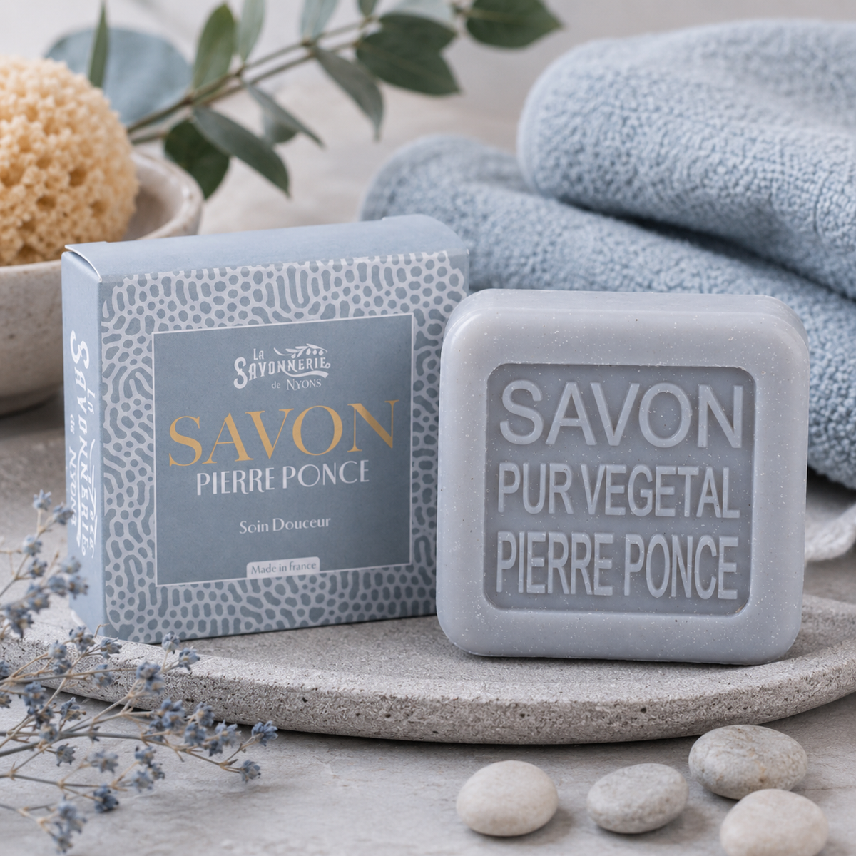 Etui Carton & Savon Pierre Ponce 100g