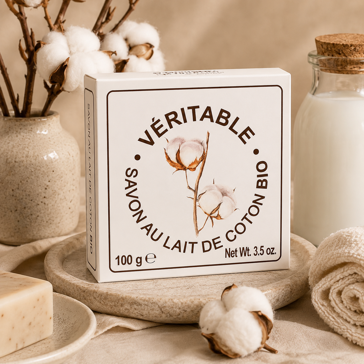 Savon au lait de coton