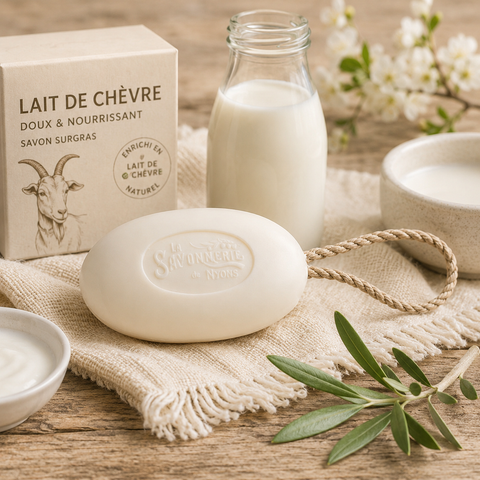 Savon avec corde au lait de chèvre.
