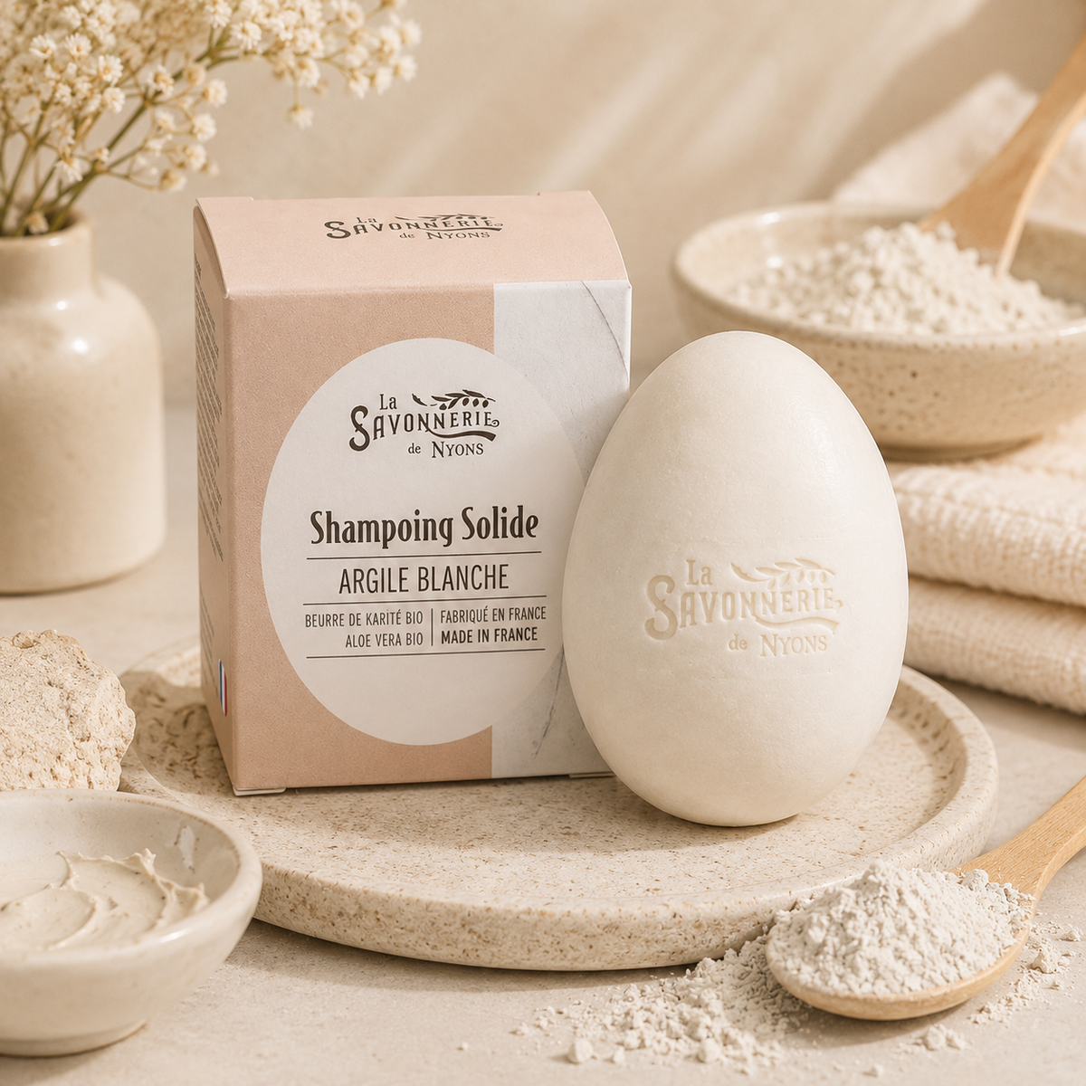 Shampoing d'olive a l'argile blanche