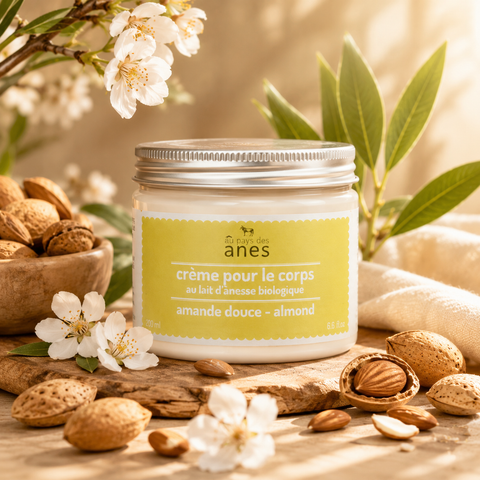Crème corps au lait d'ânesse biologique amande douce 200 ml