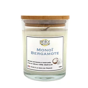 Bougie monoï bergamote prestige de menton 180g