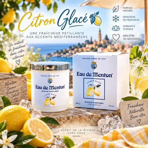 Bougie Artisanale 220g – Citron Glacé