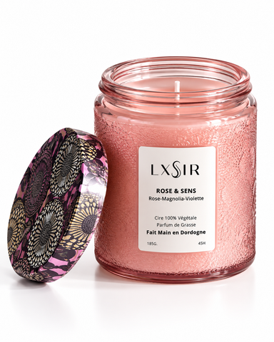 Bougie Rose et Sens