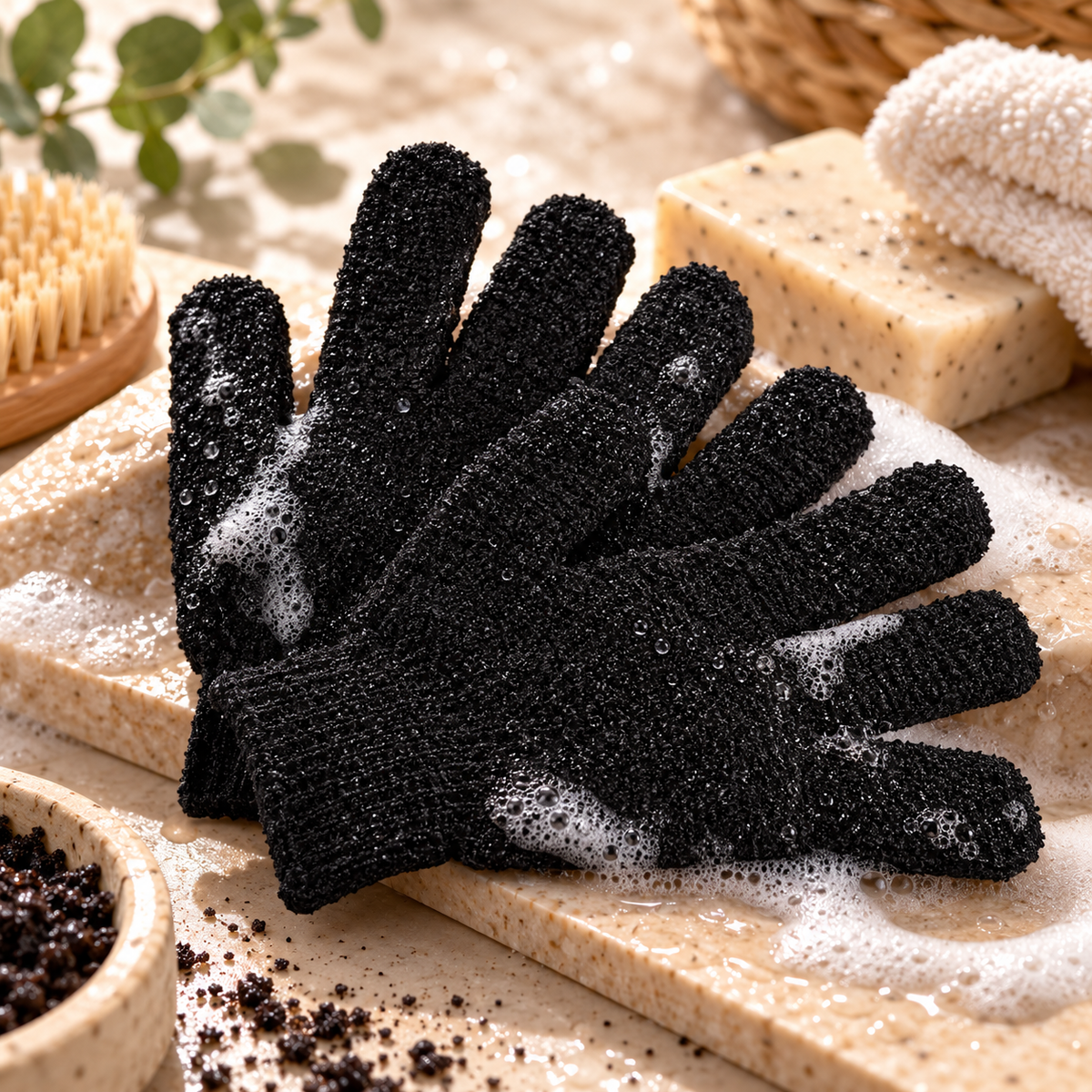 Gants exfoliant ×2
