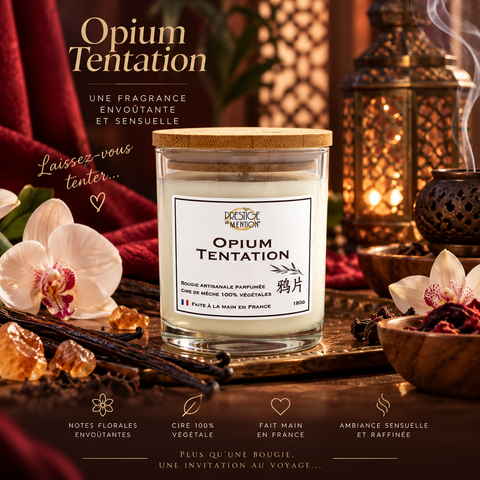 Bougie opium tentation prestige de menton