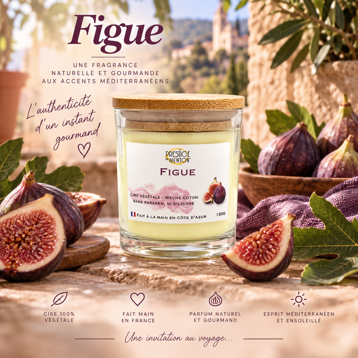 Bougie figue prestige de menton