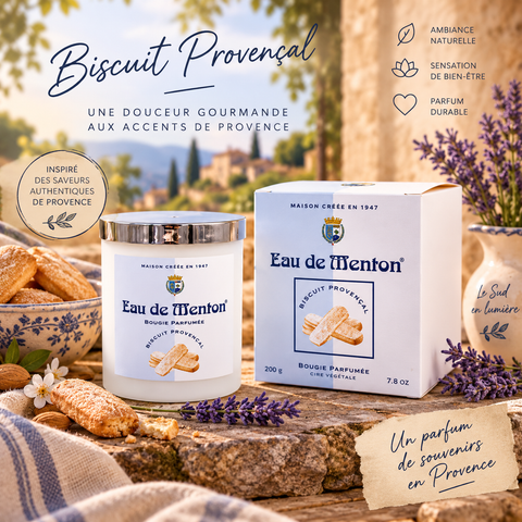 Bougie Artisanale 220g – Biscuit Provençal