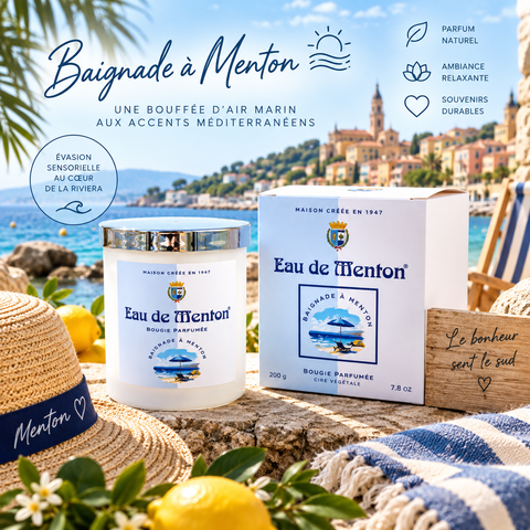 Bougie Artisanale 220g – Baignade à Menton