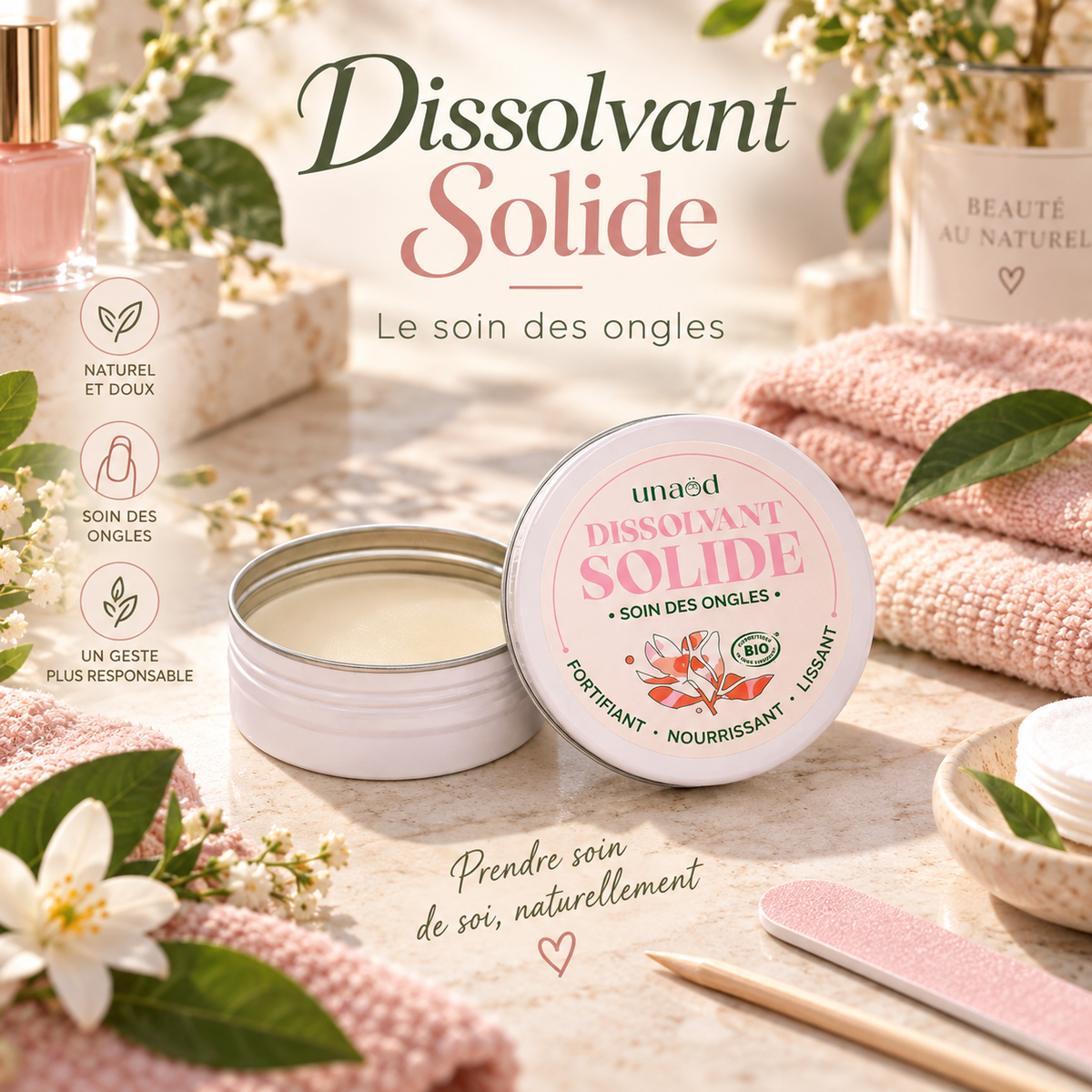 Dissolvant Solide et Soin des Ongles