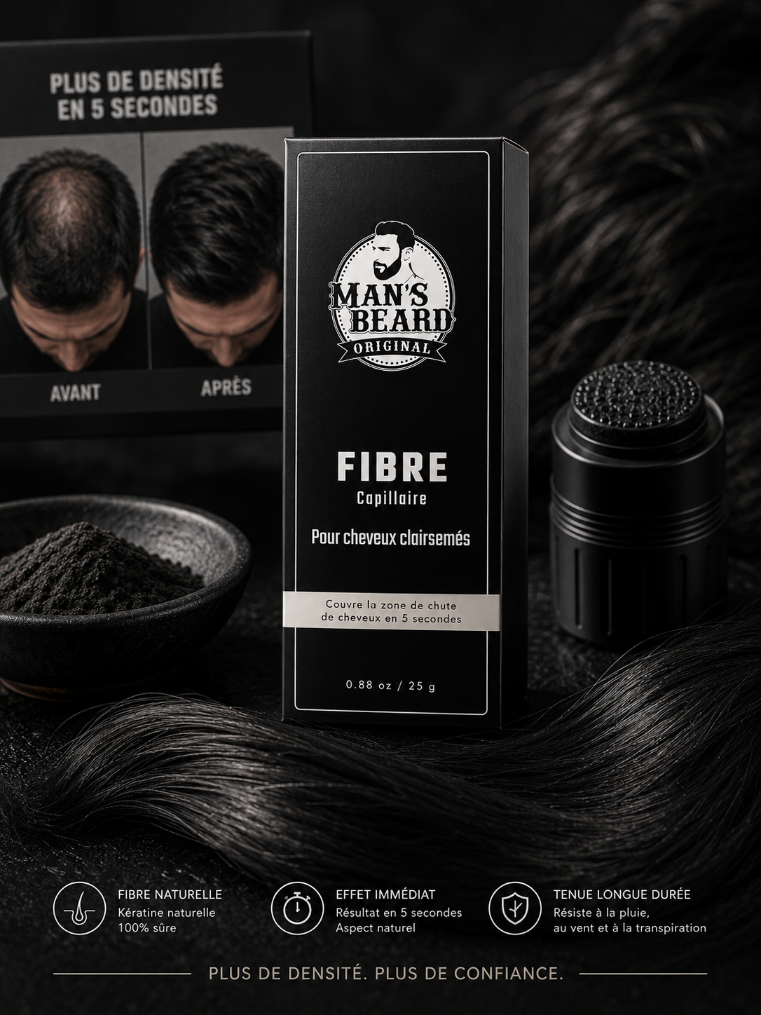 Fibre Capillaire – Noir