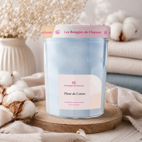 Bougie parfumée fleur de coton XXL