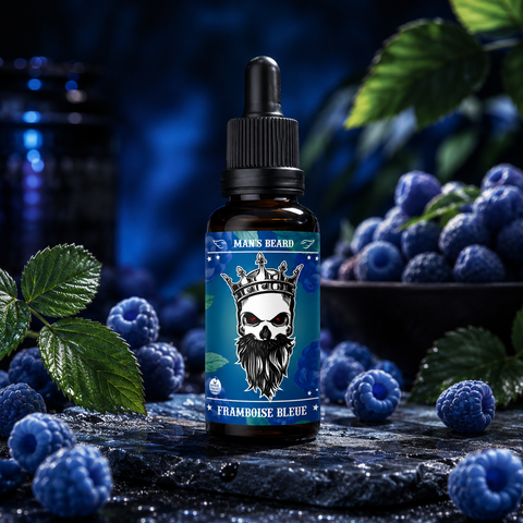 Huile à Barbe Framboise Bleue