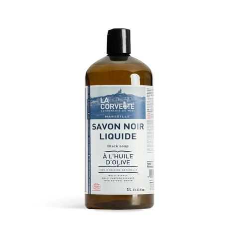 Savon noir liquide SANS PARFUM à l’huile d’olive – 1L – ECOCERT Eco détergent