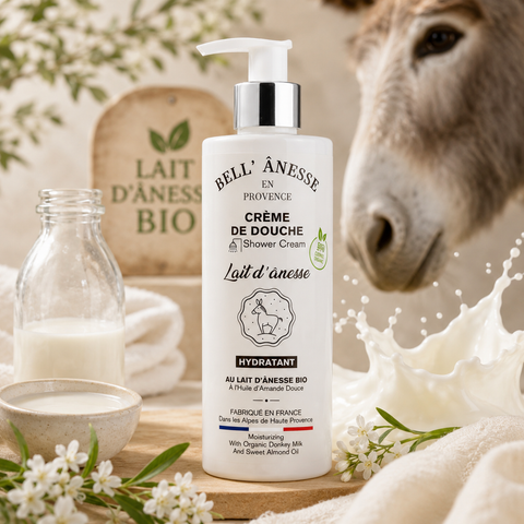 Crème de douche au lait frais d'ânesse bio