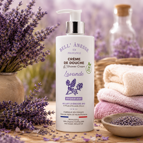 Crème de douche Lavande et Lait d'Anesse Bio