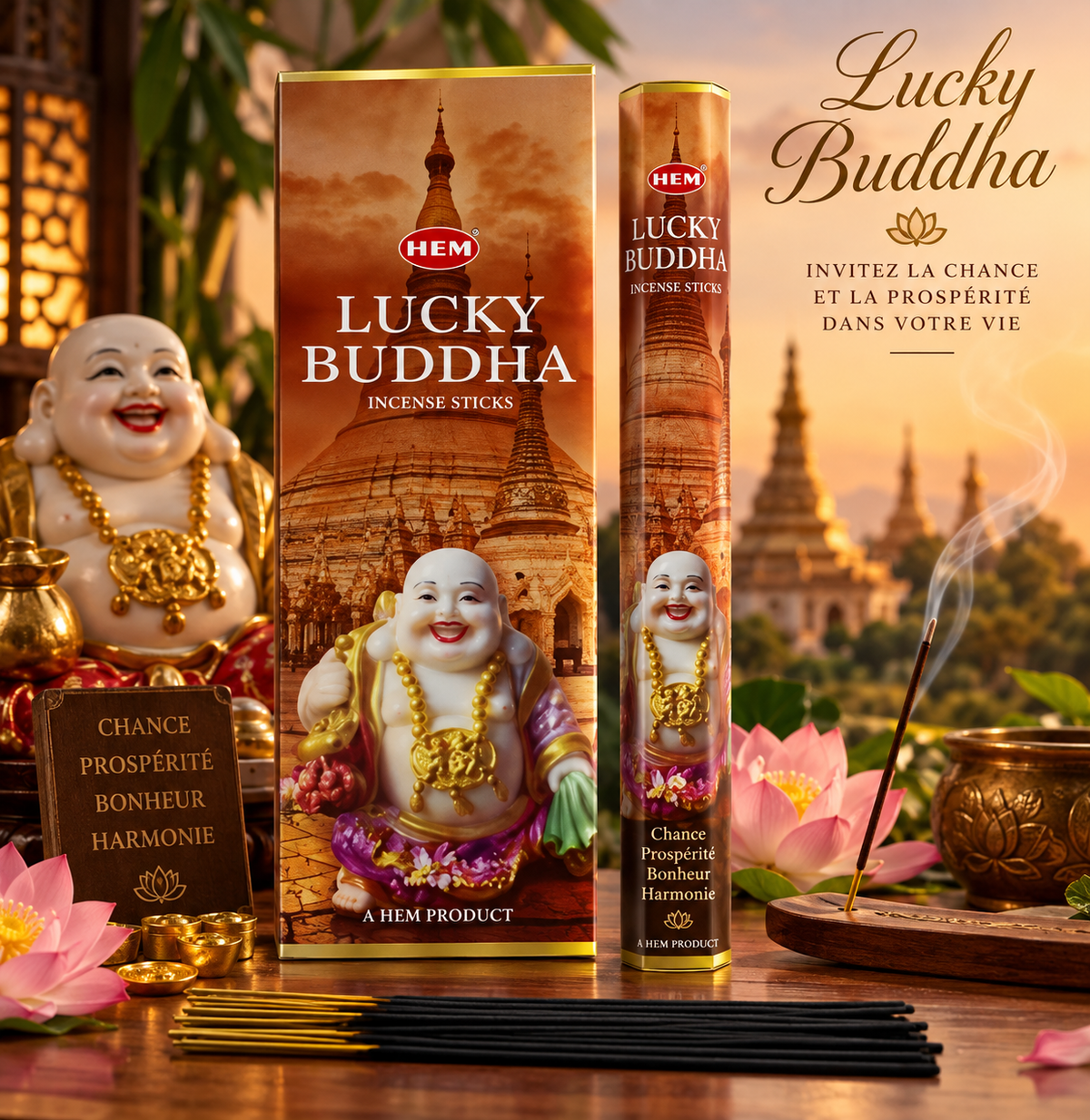 Encens Lucky Buddha
