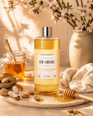 SAVON LIQUIDE DE MARSEILLE MIEL & AMANDE 1L