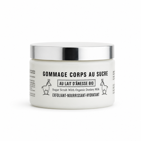 Gommage corps au sucre et lait d'ânesse