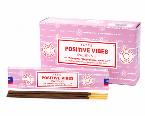 Positive Vibes (“ Ondes Positives ”) : Encens Indien Satya ~ Boîte de 15 G