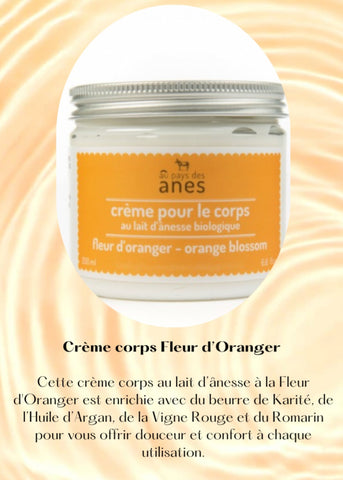 Crème corps au lait d'ânesse biologique fleur d'oranger 200 ml