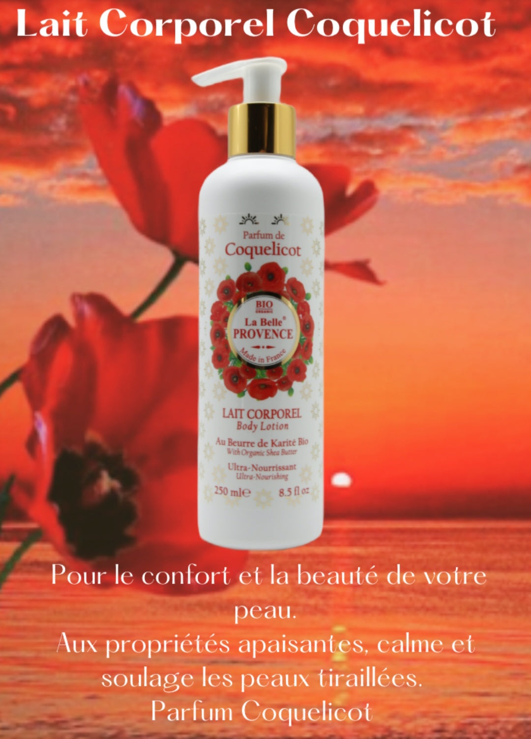 Lait corporel Coquelicot