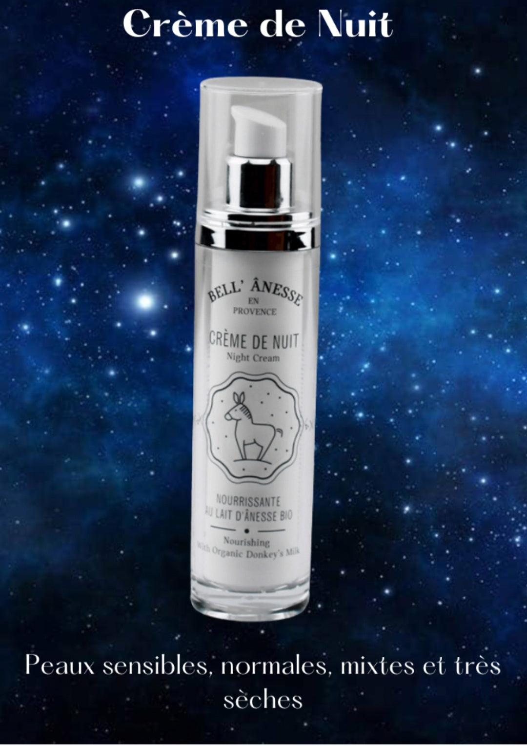 Crème de nuit au lait d’ânesse bio