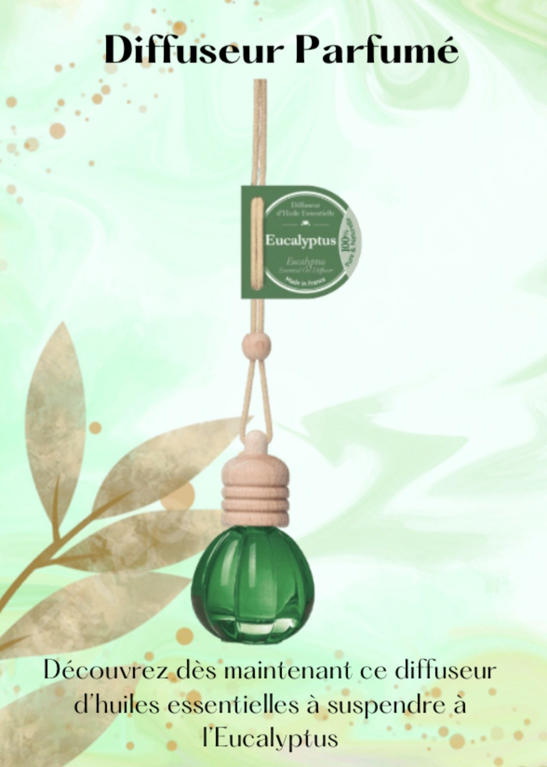 Diffusseur d'huile essentielle eucalyptus12 ml