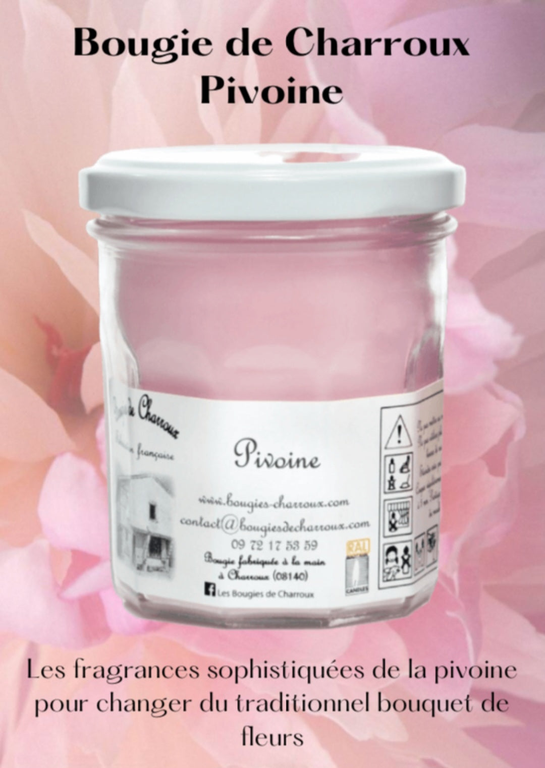 Bougie parfumée PIVOINE