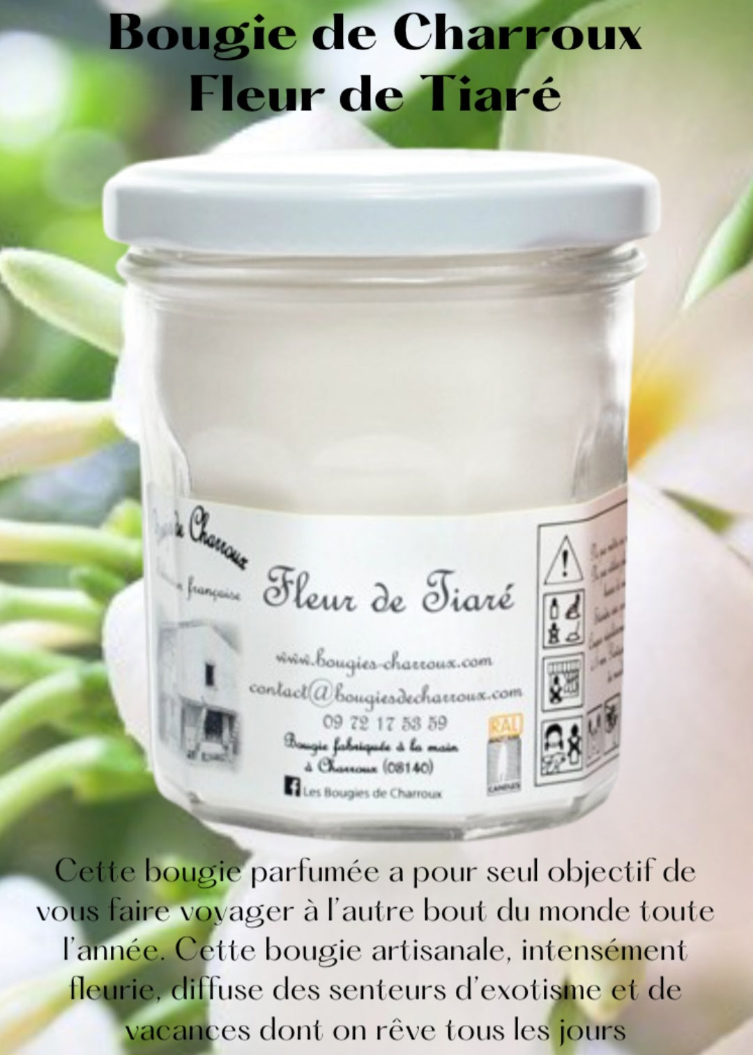 Bougie parfumée FLEUR DE TIARÉ