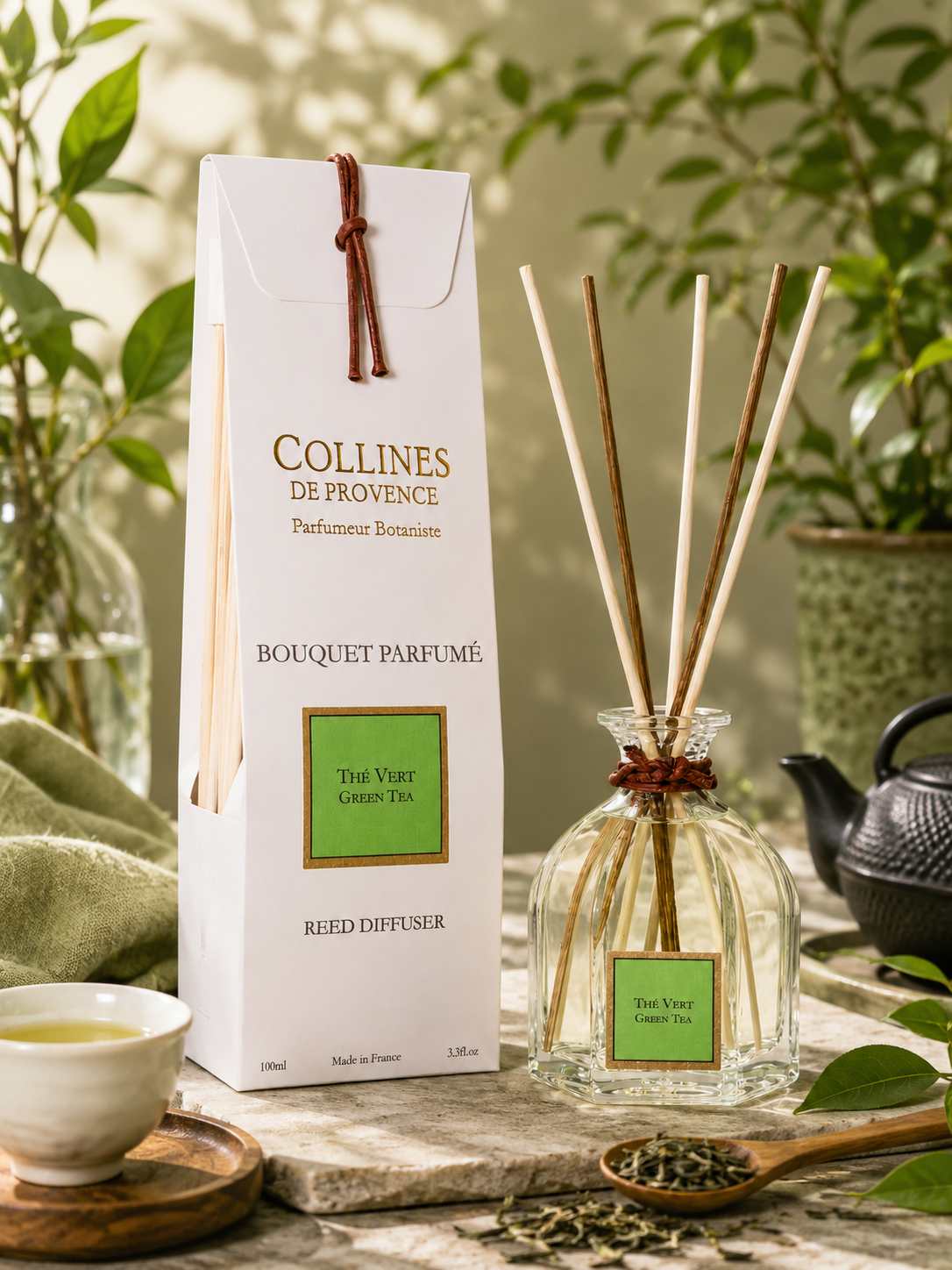 Diffusseur d'Ambiance à bâtonnets THÉ VERT