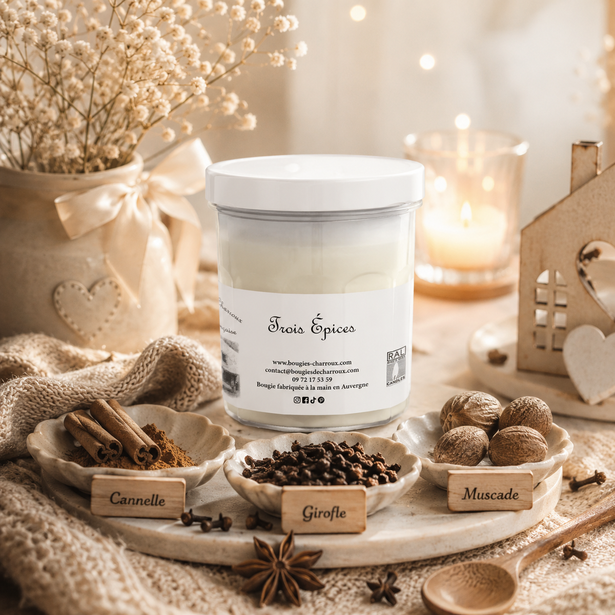 Bougie parfumée TROIS ÉPICES