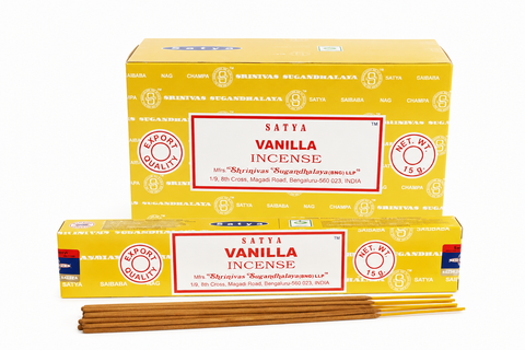Vanille : Encens Indien Satya ~ Boîte de 15 G
