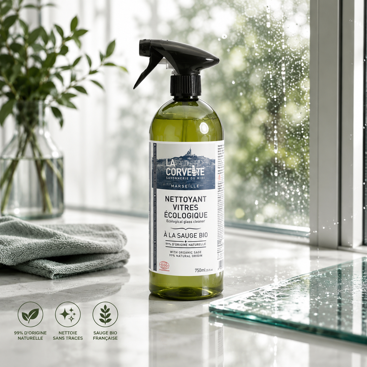 Nettoyant vitres en spray – 750ml – ECOCERT Eco détergent