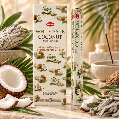 Encens sauge blanche et noix de coco