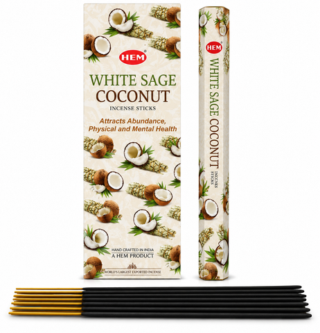 Encens sauge blanche et noix de coco