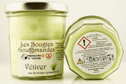 Bougie Gourmande parfumée senteur Vétiver - Fragrance & You