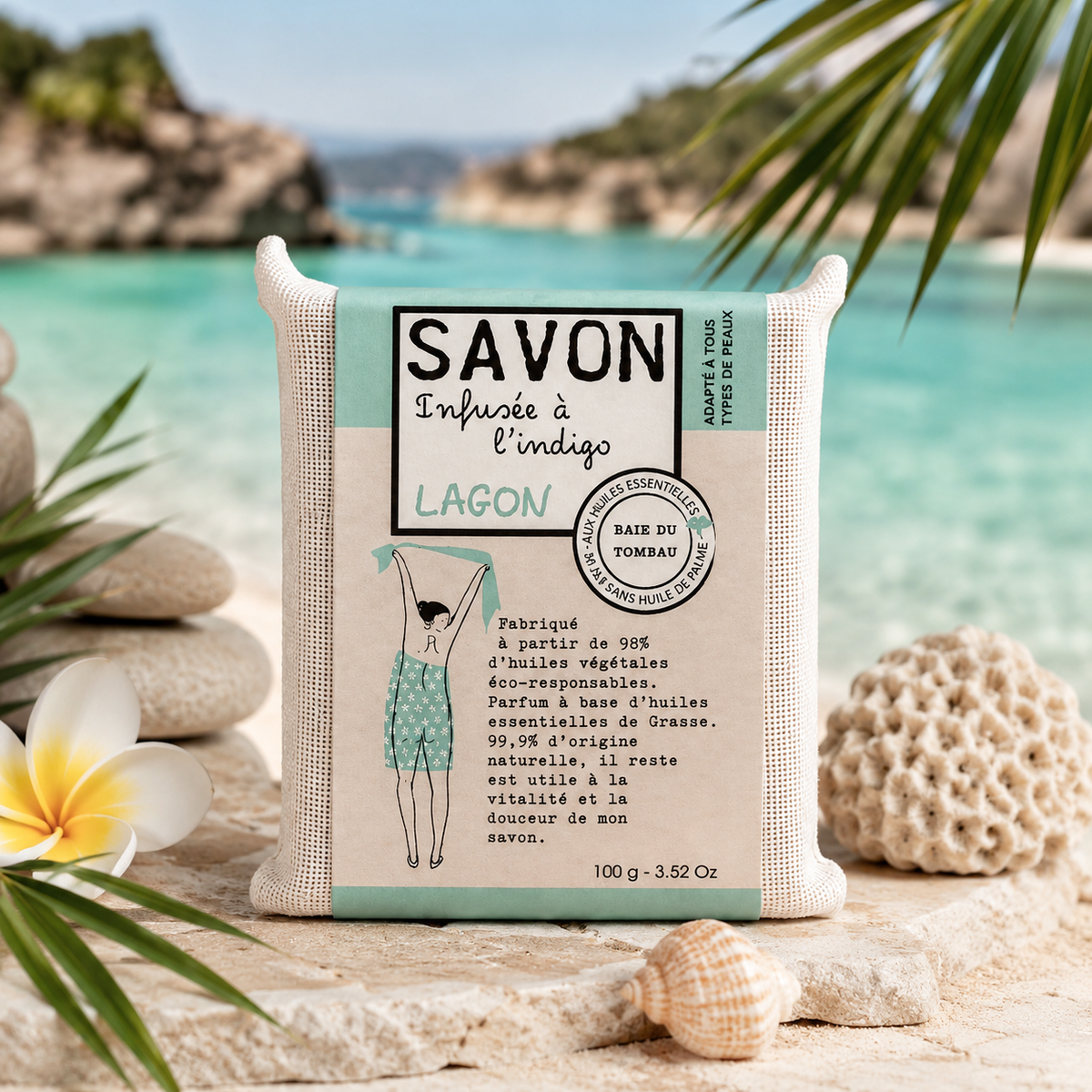 SAVONNETTE PARFUMÉE COLORÉE LAGON