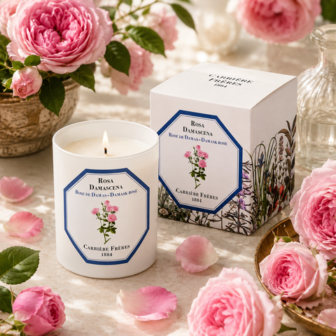 Bougie Rose de Damas