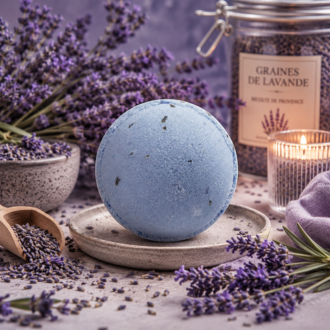 Boule de bain "GRAINES DE LAVANDE "