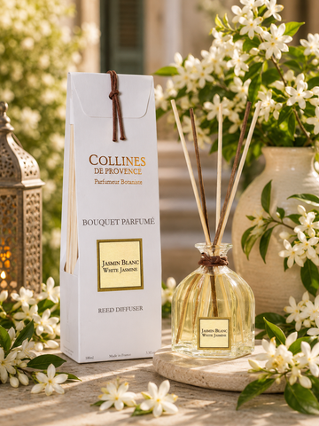 Diffusseur d'Ambiance à bâtonnets JASMIN BLANC
