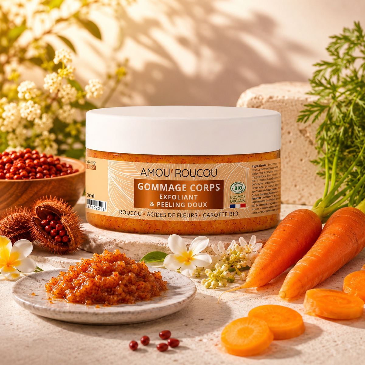 Gommage corps Amou'Roucou
Eclat / Peeling