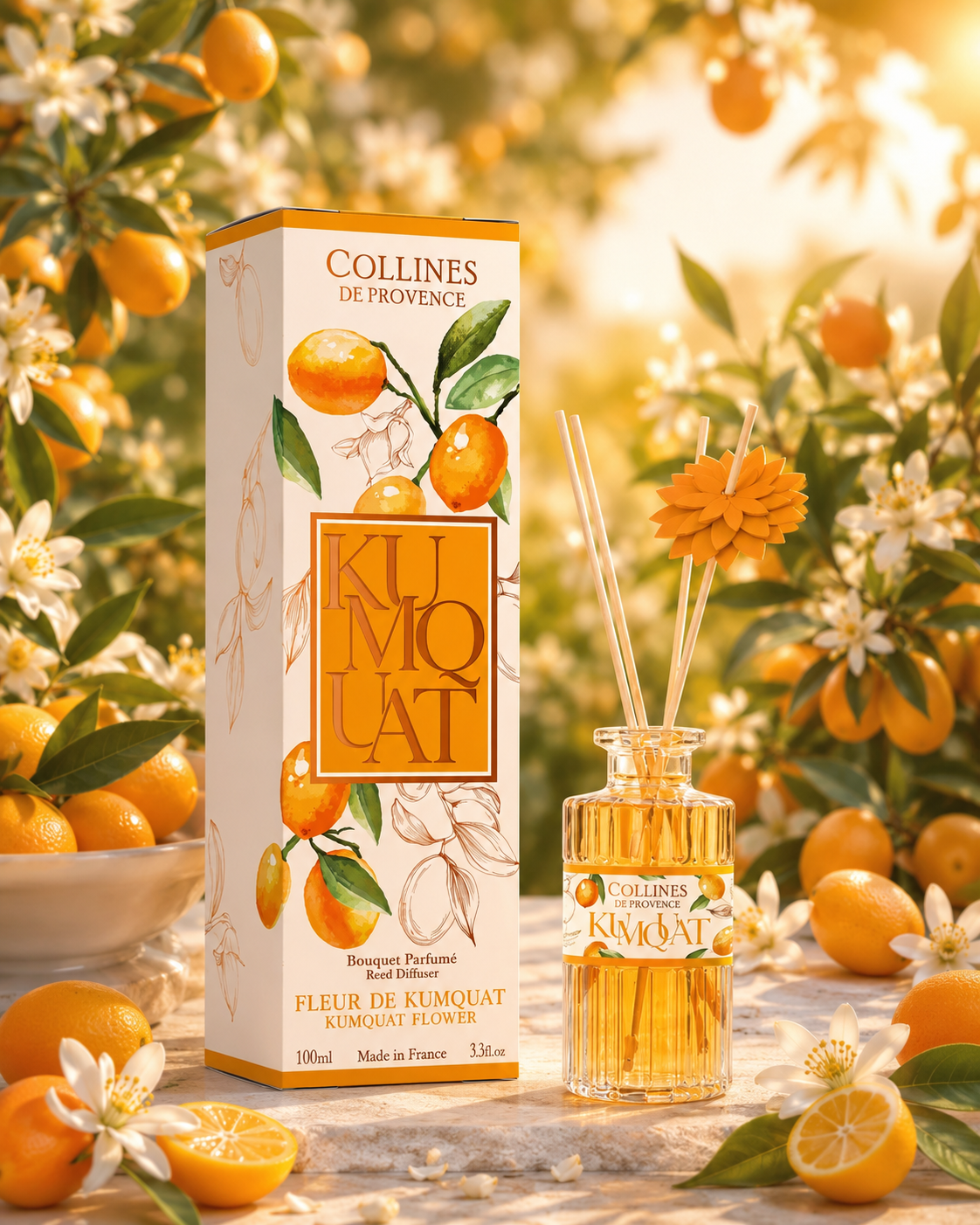 Diffuseur d’Ambiance à bâtonnets "Fleur De Kumquat"