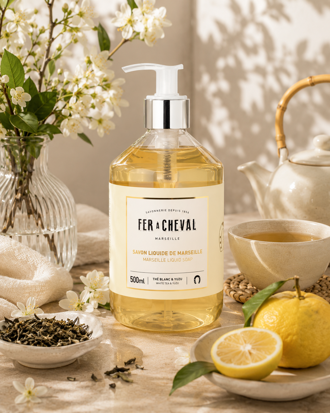 SAVON LIQUIDE DE MARSEILLE THÉ BLANC & YUZU 500ML
